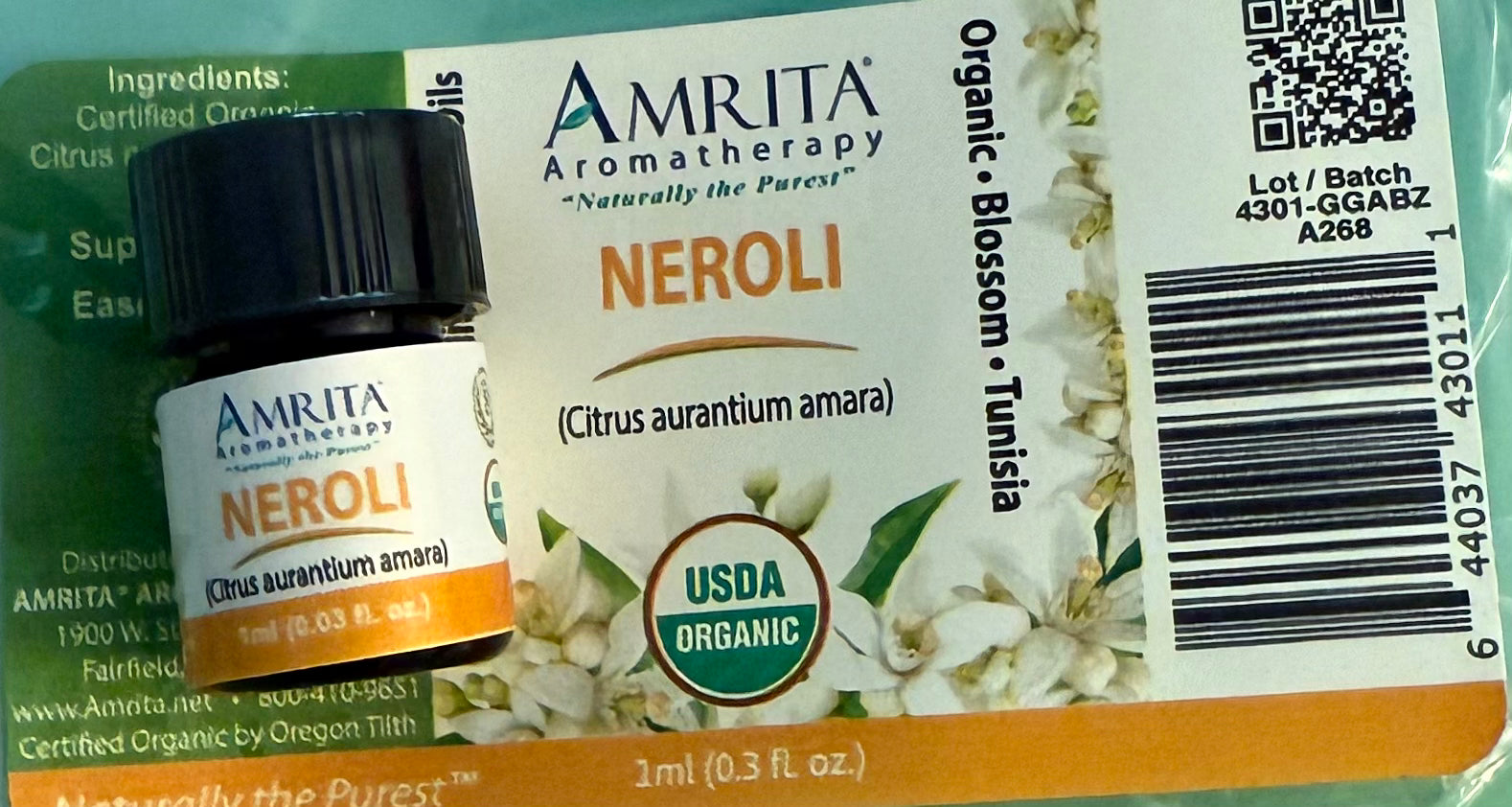 Neroli Certified Organic Essential Oil