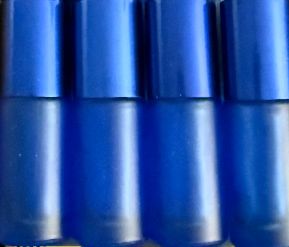 Cobalt Blue 5 ml roller ball bottle with cap