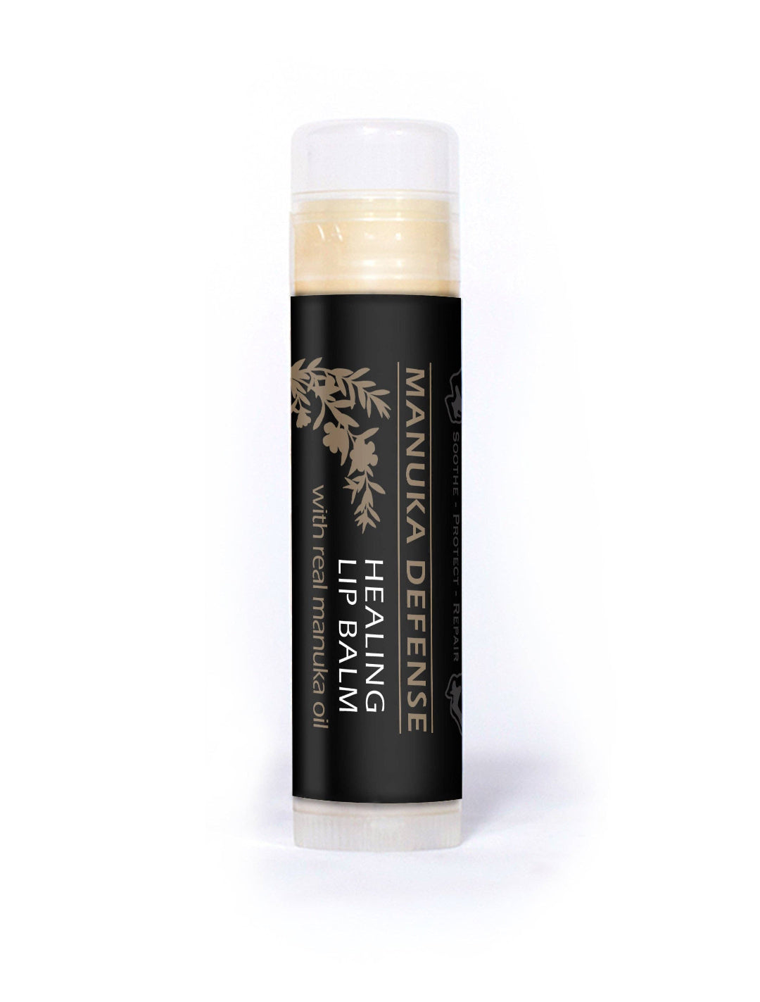 Manuka Defense Healing Lip Balm on a white background
