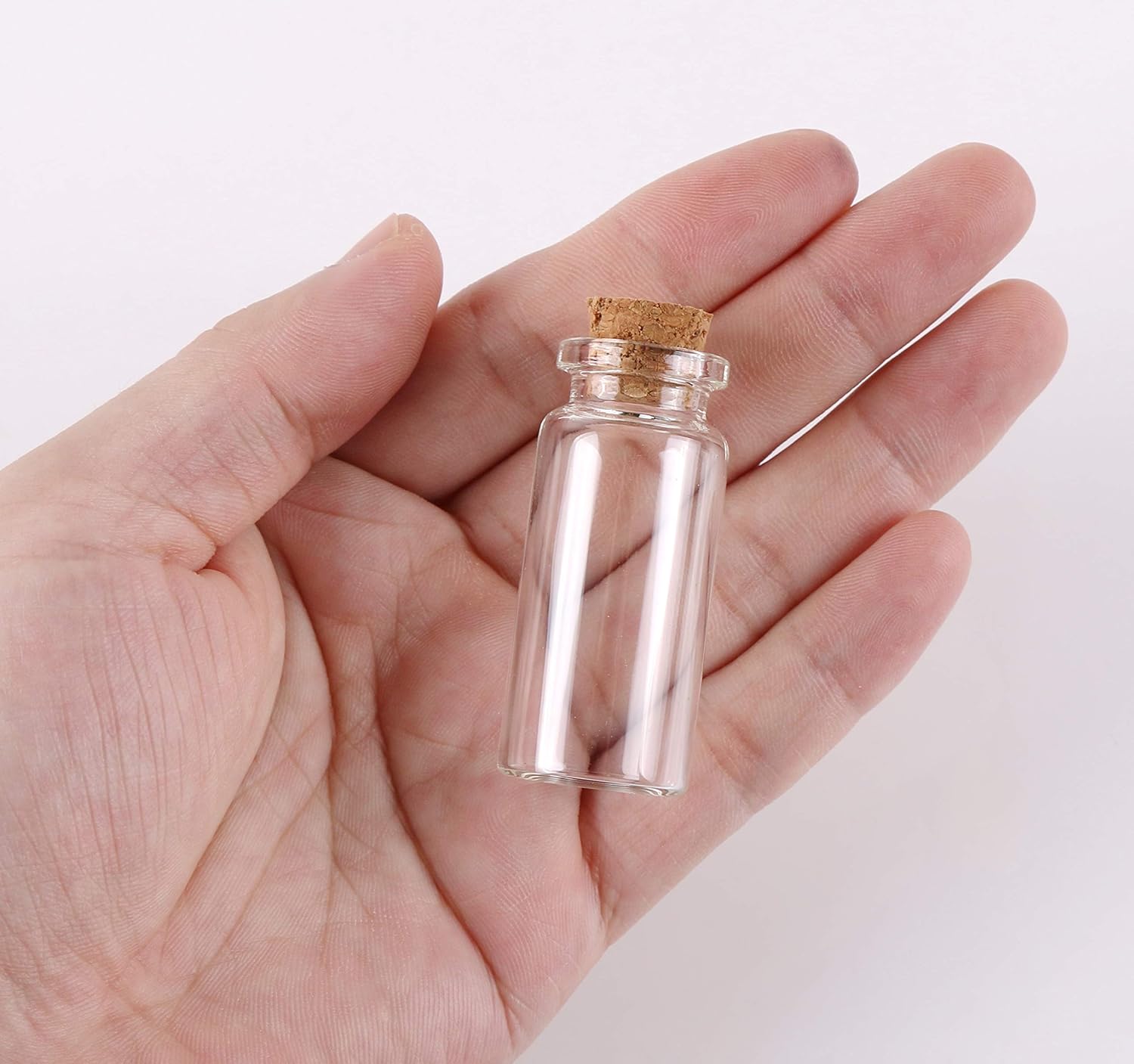Glass Vial Bottles 10 ml with Cork Stopper