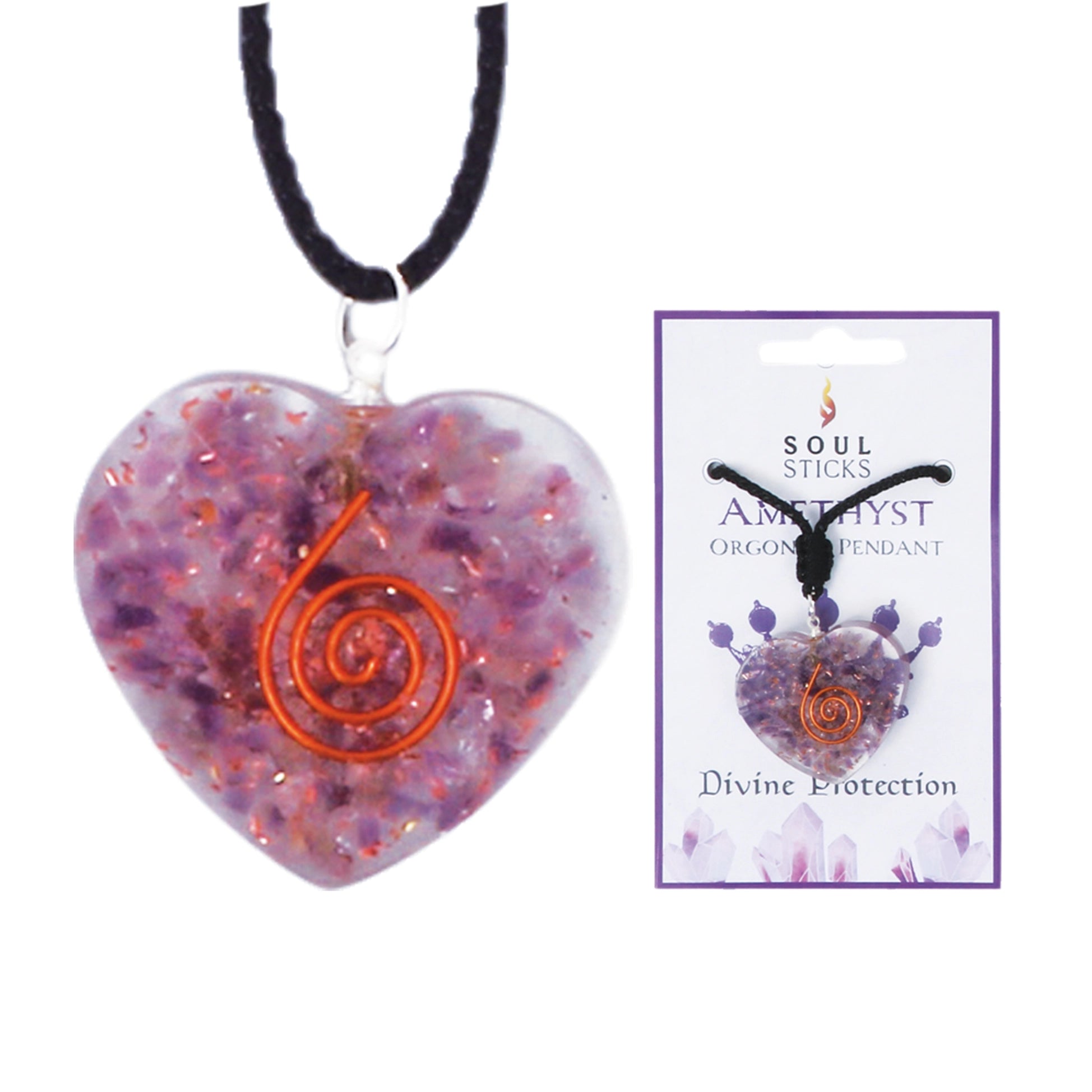 Amethyst Orgonite Pendant Necklace